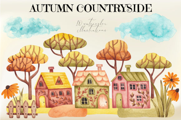 Autumn Countryside Watercolor Set Guide