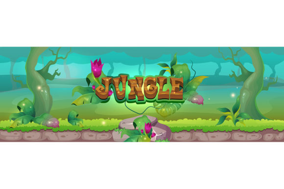 Jungle Flat Color Vector Illustration: Elevating Digital Design with Tropical Aesthetics