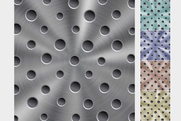 Metal Backgrounds with Circular Texture: Elevating Digital Design with Industrial Precision